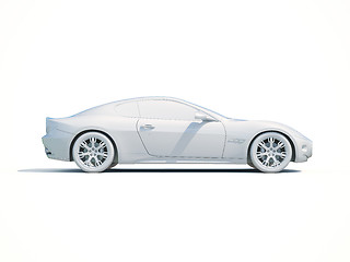 Image showing 3d Car White Blank Template