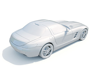 Image showing 3d Car White Blank Template