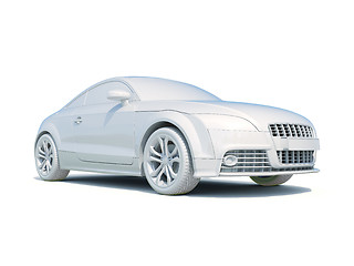 Image showing 3d Car White Blank Template