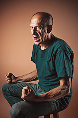 Image showing Screaming Senior Man