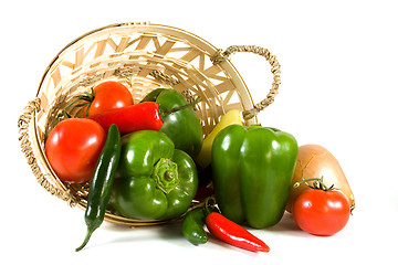 Image showing Vegetables on an isolated background