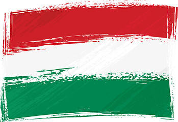 Image showing Grunge Hungary flag