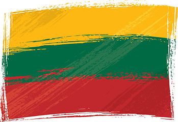 Image showing Grunge Lithuania flag