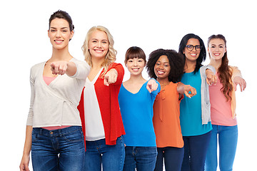 Image showing international group of happy smiling women