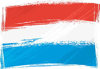 Image showing Grunge Luxembourg flag