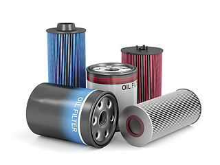 Image showing Automotive oil filters 