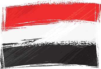 Image showing Grunge Yemen flag