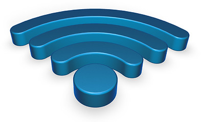 Image showing wifi symbol on white background - 3d rendering