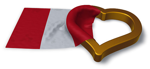 Image showing flag of peru and heart symbol - 3d rendering