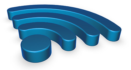 Image showing wifi symbol on white background - 3d rendering