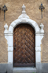 Image showing Vintage door in old town Gamla Stan, Stockholm, Sweden