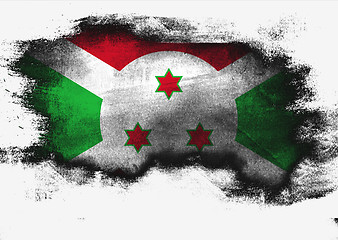 Image showing Burundi flag painted with brush