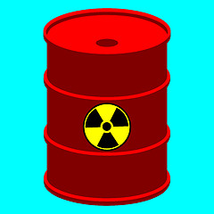 Image showing barrel with nuclear waste