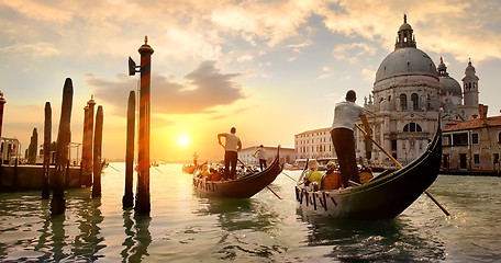 Image showing Grand Canal at sunset