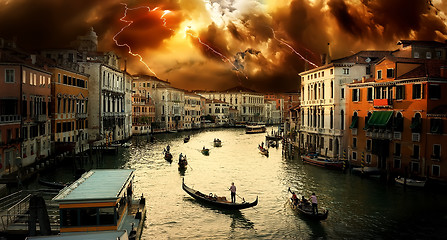 Image showing Thunderstorm in Venice