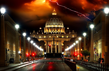 Image showing Storm over the Vatican