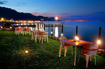 Image showing Dinner on the Sea