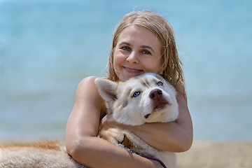 Image showing Husky and blonde