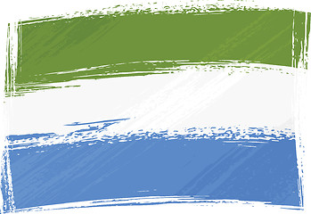 Image showing Grunge Sierra Leone flag