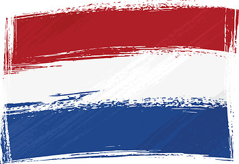 Image showing Grunge Netherlands flag