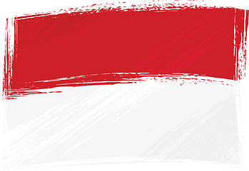 Image showing Grunge Indonesia and Monaco flag