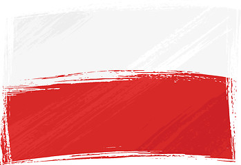 Image showing Grunge Poland flag