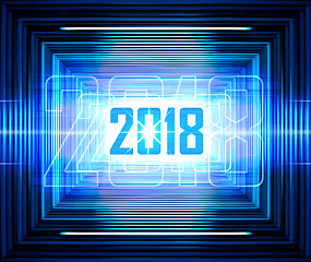 Image showing blue lines background for 2018