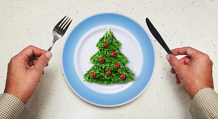 Image showing holiday salad on a plate