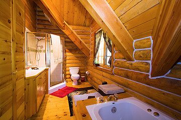 Image showing Close up on a Bathroom in a Cabin