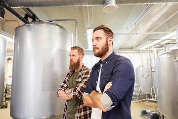 Image showing men at craft brewery or beer plant