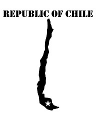 Image showing Map of the Republic of Chile
