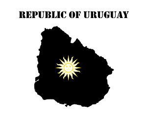 Image showing map of the Republic of Uruguay