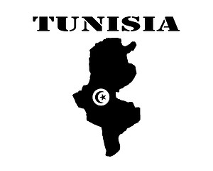 Image showing map of Tunisia