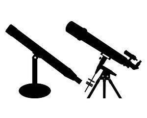 Image showing two different telescopes