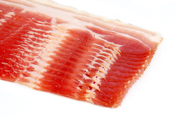 Image showing Smoked bacon slices