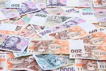 Image showing czech money texture 