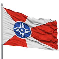 Image showing Wichita City Flag on Flagpole, USA