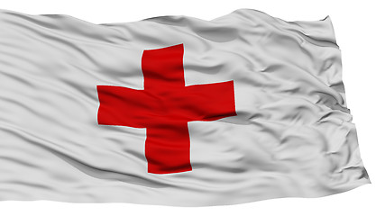 Image showing Isolated Red Cross Flag
