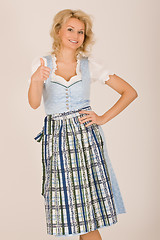 Image showing Bavarian beauty in costume