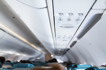 Image showing Inside of the airplane 