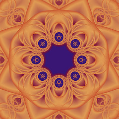 Image showing Orange Mandala