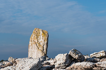 Image showing Old standing stone monument