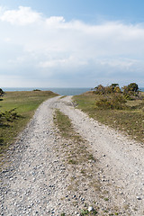 Image showing Old gravel road to the coast