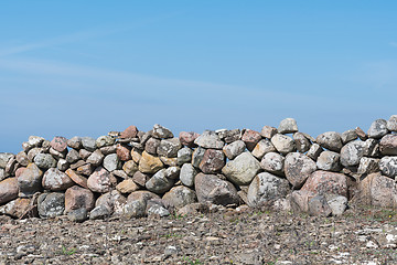 Image showing Part of a traditional stone wall