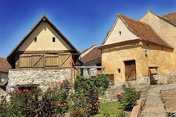 Image showing old houses on rasnov fortress