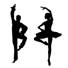 Image showing Couple ballet dancers