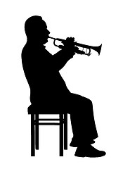 Image showing Man playing trumpet