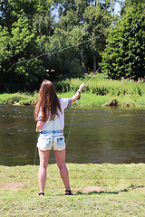 Image showing Young while fishing