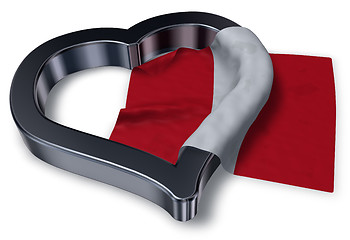 Image showing flag of peru and heart symbol - 3d rendering