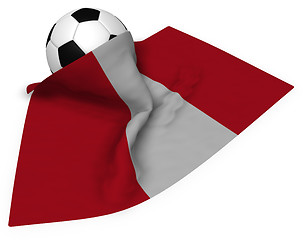 Image showing soccer ball and flag of peru - 3d rendering